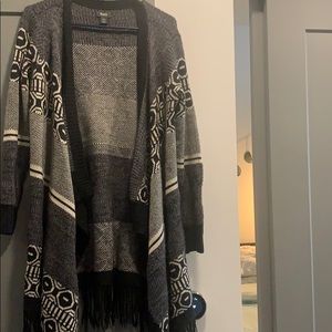 Grey cardigan sweater